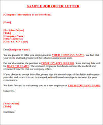 Employment Offer Letter Template Ipasphoto
