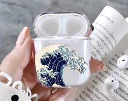 Clear Airpods Case Great Wave Off Kanagawa Airpod Case Wave Apple Airpods Case Ocean Air Pod Cover G In 2020 Airpod Case Air Pods Apple Cases