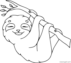Coloring is a fun way to relax. 34 Free Printable Sloth Coloring Pages In Vector Format Easy To Print From Any Device And Automatically Fit Any Pa Coloring Pages Sloth Drawing Coloring Books