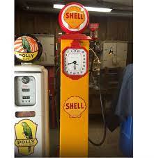 Antique gas station porcelain signs in any size are wanted by top national dealer. Shell Clockface Gas Pump Original Restored Fiftiesstore Com
