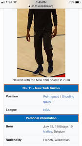 James harden has also passed teammate kevin durant for the first time this season. Frank Ntilikina S Wikipedia Page Lists His Nationality As Wakandian Nyknicks