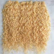 Attractive curly hair extensions, burmese hair. Irhe Women Blonde Curly Human Hair Extensions Clear Poly Bags Pack Size Available 8 32 Rs 6500 Pack Id 4355209912