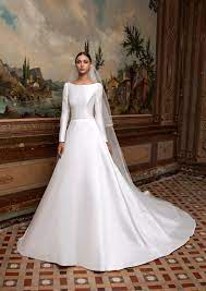 Pronovias Vesta Wedding Dress Sleeves Mikado Wedding Dress Pronovias Wedding Dress