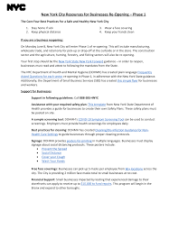 Https Www1 Nyc Gov Assets Sbs Downloads Pdf Businesses Covid19 Reopening Phase1resources Phase1 Cityresourcesforbusinesses Pdf
