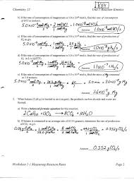 1 mole + 3 moles > c. Chemistry Stoichiometry Worksheet Must Balance Equations Answers Tessshebaylo