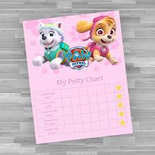 Printable Potty Chart Nick Jr Paw Patrol Training Chart Skye And Everest Character Reward And Incentive Print