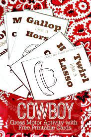 Cowboy Gross Motor Activity Pre K Pages Gross Motor Activity Wild West Activities Wild West Theme