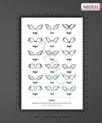 Women Beautiful Temporary Tattoos Small Angel Love Wings Black Green Hand Fingers Makeup Tattoo Sticke Small Tattoos Small Angel Tattoo Small Angel Wing Tattoo