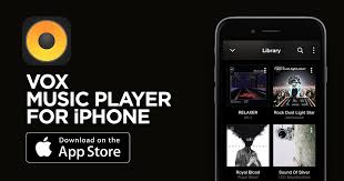Vox Hd Music Player For Iphone Logo With Download On The App Store Button Music Players Iphone Movie App