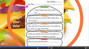 hamburger paragraph writing in second grade