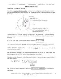How to get best site performance. Lecture Notes 02 Gauss Law Divergence Theorem Stokes