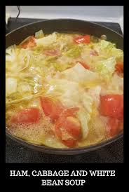 When the onions have turned translucent and the carrots have softened, add the sausage. This Is Ham Cabbage And White Bean Comfort Soup It Has Tomatoes Carrots And Ham And Vegetables All On Ham And Cabbage Ham And Cabbage Soup Bean Soup Recipes