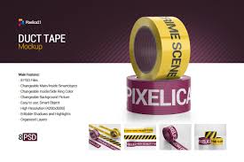 Duct Tape Mockup In Packaging Mockups On Yellow Images Creative Store