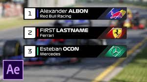 There are two big parts in this spreadsheet, f1 part and pool part. Free Custom F1 Lower Third Graphics Ae Project Tutorial Youtube