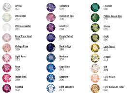 Swarovski 2010 Color Chart Swrovski Rhinestones Lamour