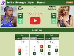 Kateřina siniaková (born 10 may 1996) is a czech tennis player. Gauff Victorious Over Siniakova In The Semifinal Highlights Romagna Open Results Tennis Tonic News Predictions H2h Live Scores Stats