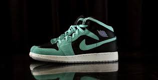 Black And Turquoise Jordans 1 Air Jordan 1 Mid Gs Turquoise Iron Purple Black Air Jordans Sneaker Magazine Popular Sneakers