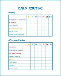 true daily routine charts for adults daily routine charts