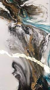 55x55 Resin Abstract Wave Painting Sound Wave Etsy Wave Painting Painting Abstract Waves