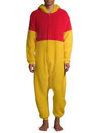 Disney Adult Mens Winnie The Pooh Pajamas Union Suit Sizes S Xl Walmart Com