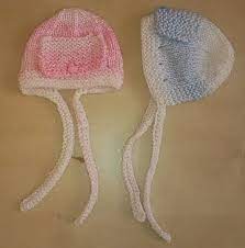 Ventilator Bonnet With Knitted Ties Pattern By Wye Needlecraft Baby Hat Knitting Pattern Knitting Clothes Patterns Tie Pattern