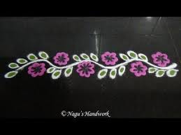 Flower Border Rangoli Design Border Rangoli Designs By Nagu S Handwork Free Hand Rangoli Design Small Rangoli Design Rangoli Border Designs