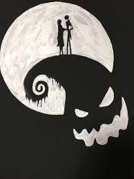 See more ideas about nightmare before christmas, nightmare before, nightmare. The Nightmare Before Christmas Canvas Painting Using A Black Canvas Halloween Canvas Paintings Disney Canvas Paintings Black Canvas Paintings