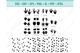 Animal tracks 12 different animals 44 footprints svg eps. Animal Tracks Svg Animal Paws Svg Tracks Svg Dxf Png Eps 412855 Svgs Design Bundles