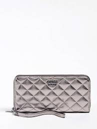 Miriam Metallic Quilted Look Wallet Guess Eu Wallet Zip Around Wallet Autumn Winter Fashion
