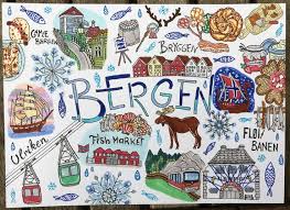 Bergen In 2020 City Drawing Bergen Doodles