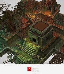 Low Poly Mayan Temple Starter Set Mayan Architecture Mayan Famous Architecture