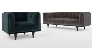 Connor 3 Seater Sofa Navy Cotton Velvet 3 Seater Sofa Seater Sofa Sofa