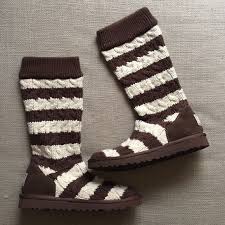 Maybe you would like to learn more about one of these? Ugg Shoes New Brown White Stripe Cable Knit Uggs Poshmark