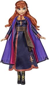 Amazon Com Disney Frozen Singing Anna Fashion Doll With Music Wearing A Purple Dress Inspired By 2 Toy For Kids 3 Years Up Toys Games