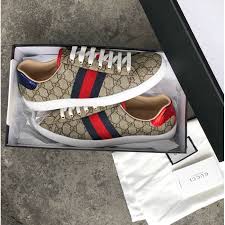 Gucci sneakers psychedelic ace gg logo supreme canvas leather shoes $670 7.5g 8. Gucci Men S Ace Gg Supreme Sneaker
