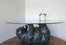 Allow 8 to 9 weeks. Unique Sculptural Black Bear Coffee Table 1970s For Sale At 1stdibs