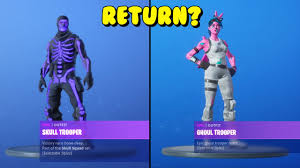 Ghoul trooper (og pink style) + love wings. Free Og Variants Returning In Fortnite Purple Skull Trooper Pink Ghoul Trooper Youtube