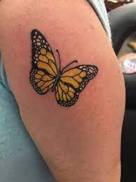 Golden Yellow Monarch Butterfly Tattoo Yellow Butterfly Tattoo Monarch Butterfly Tattoo Butterfly Tattoo
