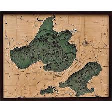 Lake Mendota Lake Monona Wood Lake Art Map