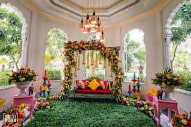 If you're looking for festive wedding reception theme ideas, a mardi gras wedding is perfect for you. Wedding Swing Decoration Ideas For Mehendi Ceremony
