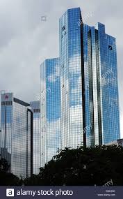 The Deutsche Bank Head Office Skyscrapers In Frankfurt Am Main Stock Photo Alamy