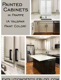 Painted Cabinets In Valspar S Frappe Evolution Of Style Painting Cabinets Painted Kitchen Cabinets Colors Kitchen Design Small
