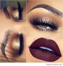 Matte lipsticks (106) lip gloss liquid lipstick lip balm & treatment lip stain lip plumper lip liner lip sets. Gold Glitter Eye Makeup With Brown Matte Lips Eye Makeup Holiday Makeup Party Makeup Looks