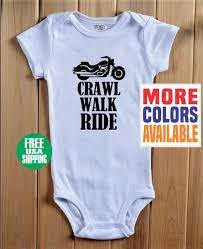 Crawl Walk Ride Motocross Baby Onesie Infant Dirt Bike Shirt Newborn Mx Pregnancy Announcement Bodysuit Baby Com Handmade Products