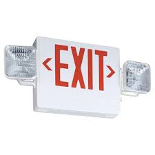 Lithonia Lighting Contractor Select Ecr 120 277 Volt Integrated Led White And Red Exit Emergency Combo With Battery Ecr Led M6 The Home Depot