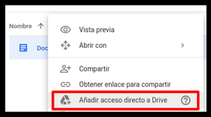 Accesos directos a ficheros de Google Drive - Tecnocentres