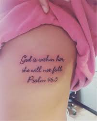 Psalm 46:5 god is within her she will not fall. Female God Tattoos Quotes Novocom Top
