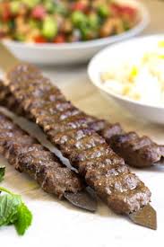 These Grilled Beef And Lamb Kabobs Come Together Quickly Are Made With Ground Beef And Or Lamb Grated Oni Lamb Kabobs Beef Kabob Recipes Persian Kabob Recipe