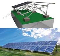 Solar panel ballasted ground mount system - W type