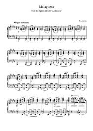 Free Sheet Music Lecuona Ernesto Malaguena Suite Espagnole Piano Solo Download Sheet Music Piano Sheet Sheet Music
